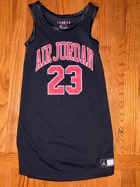 Jordan Black Tank Dress with Red 'Air Jordan 23' Graphics